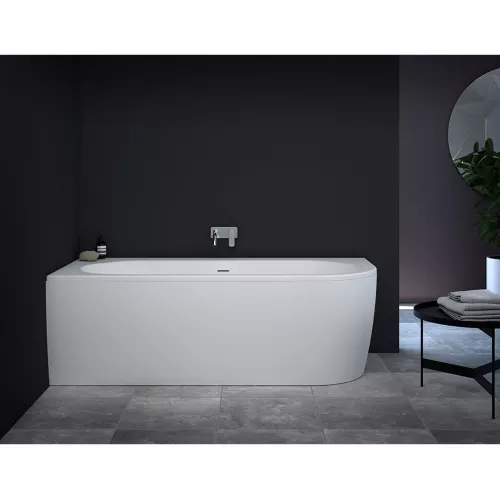 Акриловая ванна CEZARES SLIM CORNER-180-80-60-L/R-W37-SET  180х80, Выбрать цвет: Белый, Ориентация: левая, изображение 3