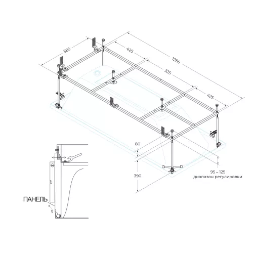 Металлический каркас CEZARES EMP-140-70-MF-R, изображение 2