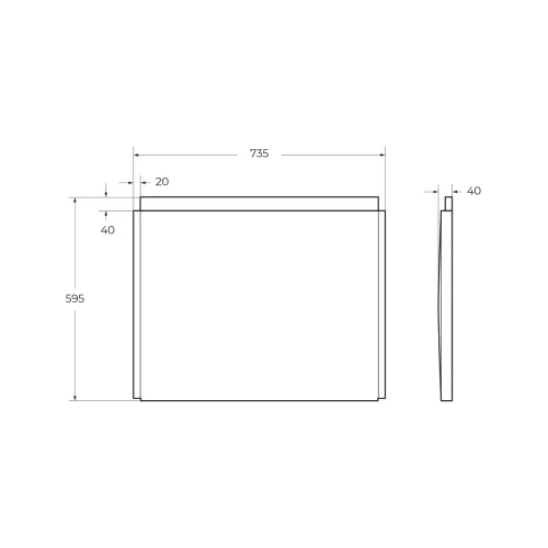 Боковая панель  с крепежом CEZARES EMP-F-75-SP-W37 170х75, изображение 2