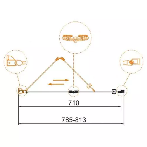 Душевая дверь CEZARES ECO-O-BS-12-80-C-Cr, изображение 4