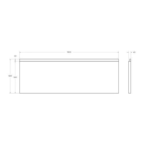 Передняя панель  с комплектом крепежа для установки на каркасе PLANE-180-F-SCR-W37, 180x80, 180х90, изображение 2