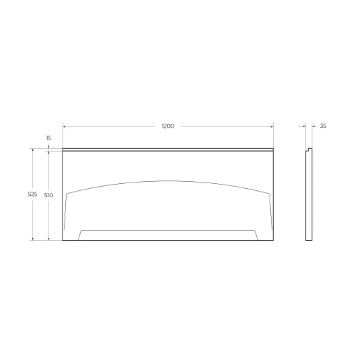 Передняя панель  с комплектом крепежа для установки на каркасе ECO-120-F-SCR-W37 120х70, изображение 2