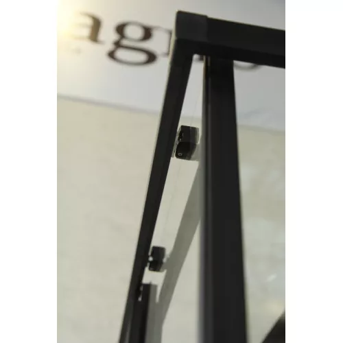 Душевой уголок CEZARES ECO-O-A-2-C-NERO, Цвет стекла: прозрачное, Цвет профиля: Черный, Выбрать размер: 100х100, изображение 5