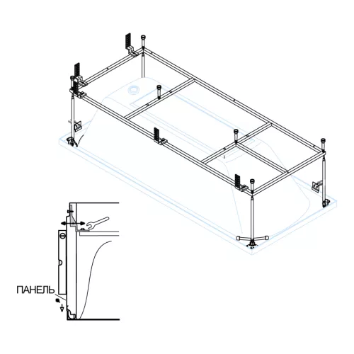 Металлический каркас CEZARES EMP-150-70-MF-R 150х70