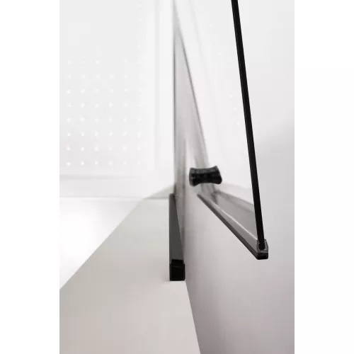 Душевая дверь CEZARES ECO-O-B-1-C-NERO, Цвет стекла: Прозрачный, Цвет профиля: Черный, Выбрать размер: 60, изображение 5