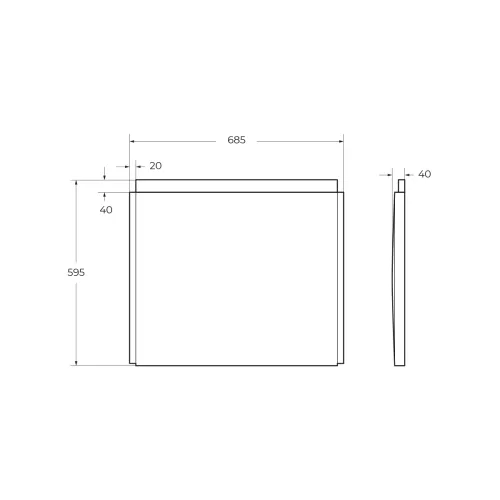 Боковая панель  с крепежом CEZARES EMP-F-70-SP-W37 120х70,130х70,140х70,150х70,160х70,170х70, изображение 2