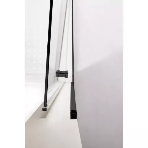 Душевая дверь CEZARES ECO-O-B-1-C-NERO, Цвет стекла: Прозрачный, Цвет профиля: Черный, Выбрать размер: 60, изображение 4