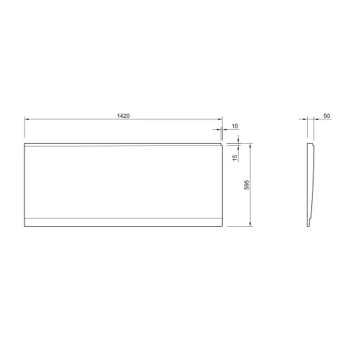Боковая панель для акриловой ванны CEZARES PLANE_DUO-145-SP-L-W37, изображение 2