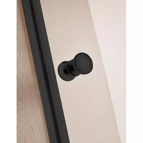 Душевая дверь CEZARES ECO-O-B-1-C-NERO, Цвет стекла: Прозрачный, Цвет профиля: Черный, Выбрать размер: 60, изображение 3