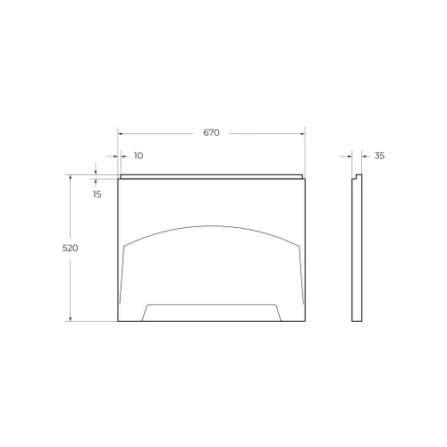 Боковая панель для акриловой ванны с крепежом CEZARES ECO-F-70-SP-W37, изображение 2