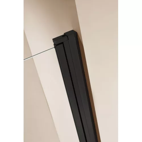 Душевая дверь CEZARES ECO-O-B-1-C-NERO, Цвет стекла: Прозрачный, Цвет профиля: Черный, Выбрать размер: 60, изображение 2