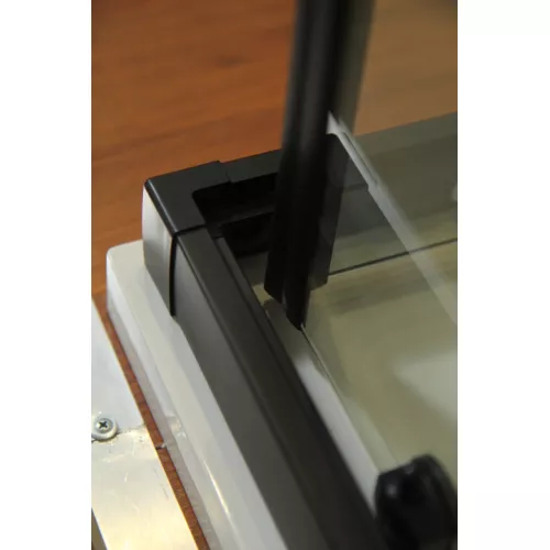 Душевой уголок CEZARES ECO-O-A-2-C-NERO, Цвет стекла: прозрачное, Цвет профиля: Черный, Выбрать размер: 100х100, изображение 7