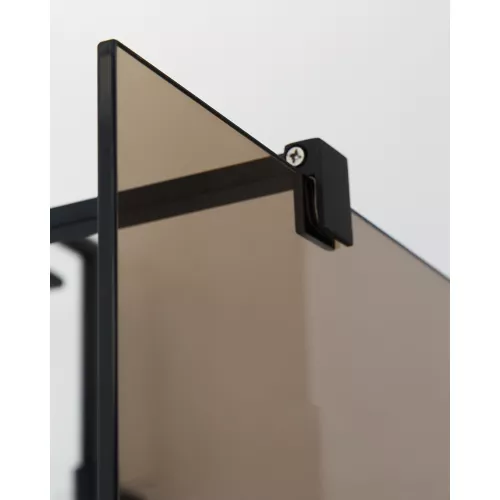 Душевая перегородка CEZARES LIBERTA-L-2-BR-NERO, Цвет стекла: бронза, Цвет профиля: Черный, Выбрать размер: 100, изображение 3