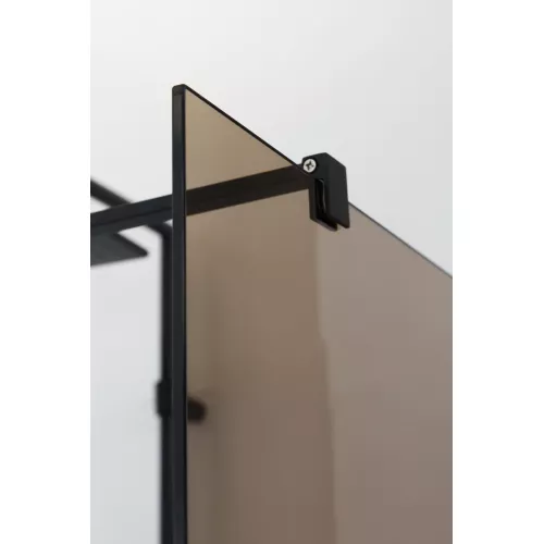 Душевая перегородка CEZARES LIBERTA-L-1-BR-NERO, Цвет стекла: бронза, Цвет профиля: Черный, Выбрать размер: 100, изображение 4