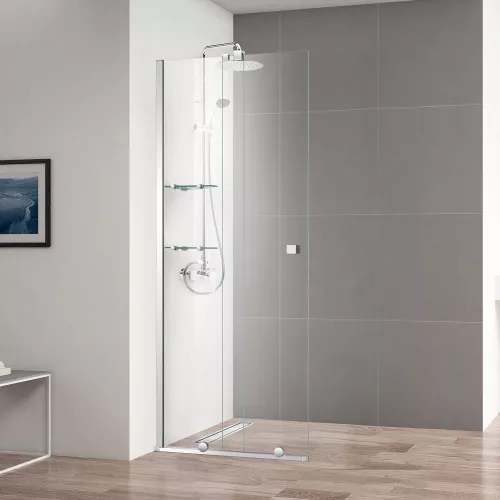 Душевая перегородка CEZARES STREAM-BF-1-C-Cr, Цвет профиля: Хром, Выбрать размер: 80