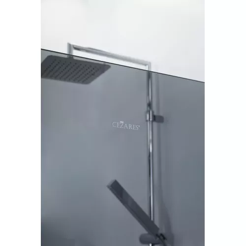 Душевая перегородка CEZARES LIBERTA-L-1-GR-Cr, Цвет стекла: тонированное, Цвет профиля: Хром, Выбрать размер: 100, изображение 5