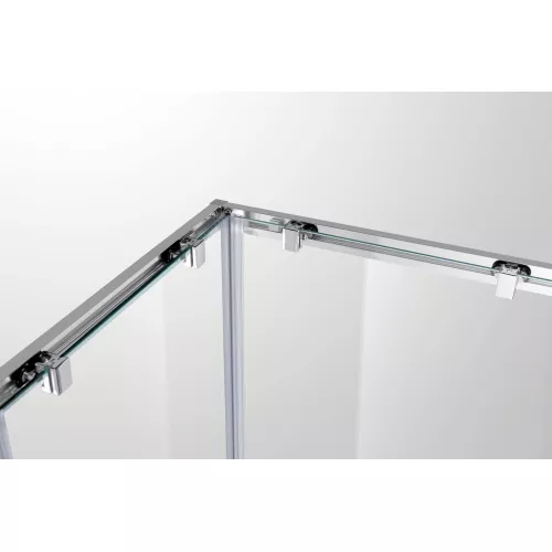 Душевой уголок CEZARES MOLVENO-A-2-C-Cr-IV, Цвет стекла: прозрачное, Цвет профиля: Хром, Выбрать размер: 100х100, изображение 3