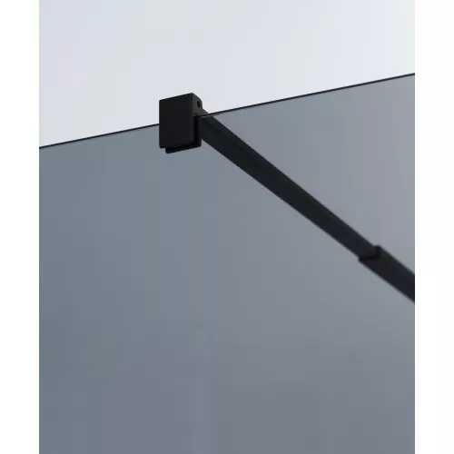 Душевая перегородка CEZARES LIBERTA-L-1-GR-NERO, Цвет стекла: тонированное, Цвет профиля: Черный, Выбрать размер: 100, изображение 3