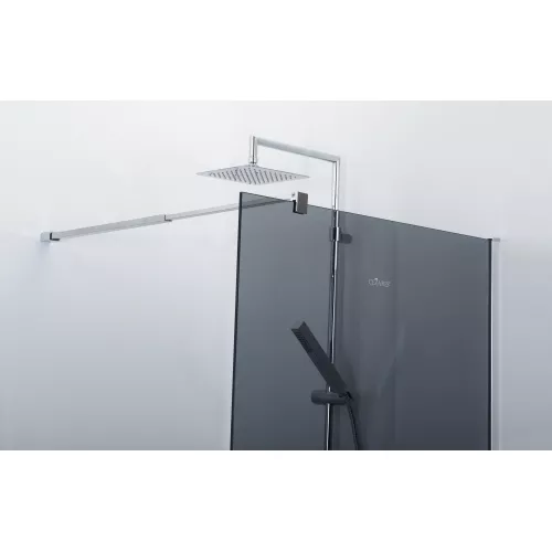 Душевая перегородка CEZARES LIBERTA-L-1-GR-Cr, Цвет стекла: тонированное, Цвет профиля: Хром, Выбрать размер: 100, изображение 3