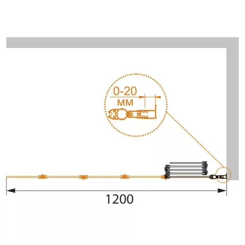 Шторка на ванну CEZARES PRATICO-V-5-120/140-C-Cr, изображение 4