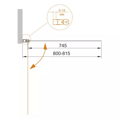 Душевая шторка на ванну CEZARES ECO-O-V-1-80/140-C-Cr, изображение 2