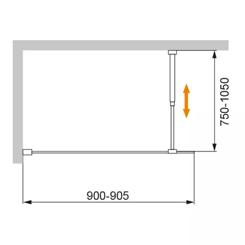 Душевая шторка на ванну CEZARES LIBERTA-V-1-90/155-C-NERO, Цвет стекла: Прозрачный, Цвет профиля: Черный, Выбрать размер: 90, изображение 4