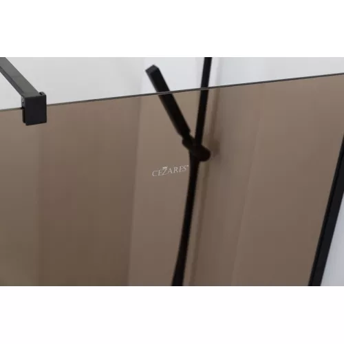 Душевая перегородка CEZARES LIBERTA-L-1-BR-NERO, Цвет стекла: бронза, Цвет профиля: Черный, Выбрать размер: 100, изображение 3