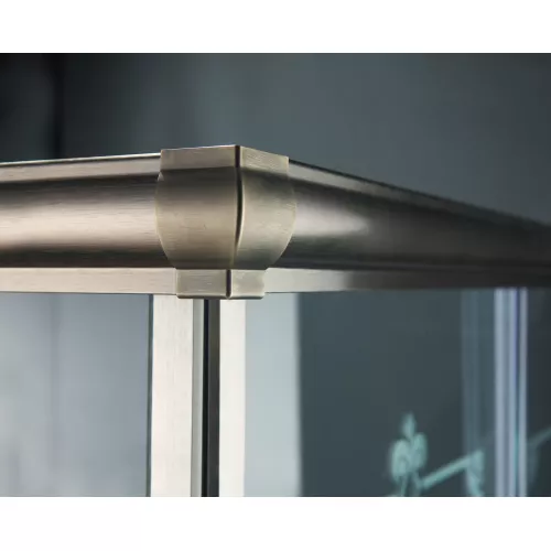 Душевой уголок CEZARES GIUBILEO-A-2-SCORREVOLE-C-Br, Цвет стекла: Прозрачный, Цвет профиля: Бронза, Выбрать размер: 100х100, изображение 2