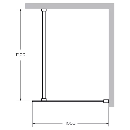 Душевая перегородка CEZARES LIBERTA-L-1-GR-Cr, Цвет стекла: тонированное, Цвет профиля: Хром, Выбрать размер: 100, изображение 3
