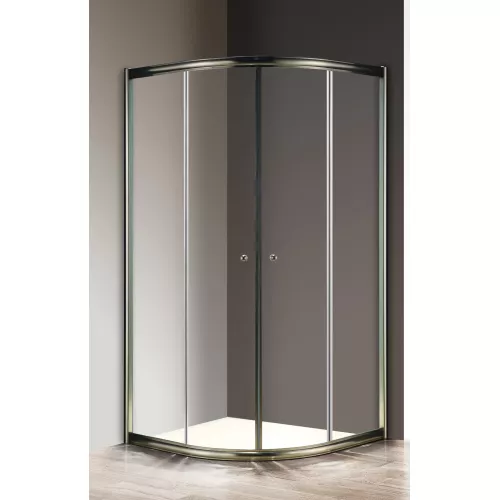 Душевой уголок CEZARES GIUBILEO-R-2-SCORREVOLE-C-Br, Цвет стекла: прозрачное, Цвет профиля: Бронза, Выбрать размер: 80х80, изображение 2