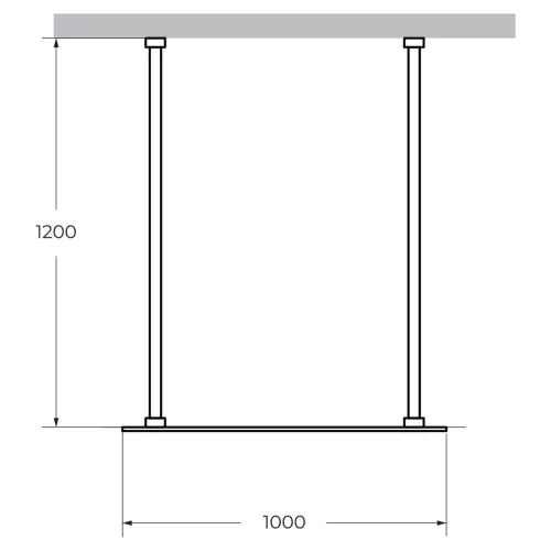 Душевая перегородка CEZARES LIBERTA-L-2-GR-Cr, Цвет стекла: тонированное, Цвет профиля: Хром, Выбрать размер: 100, изображение 3