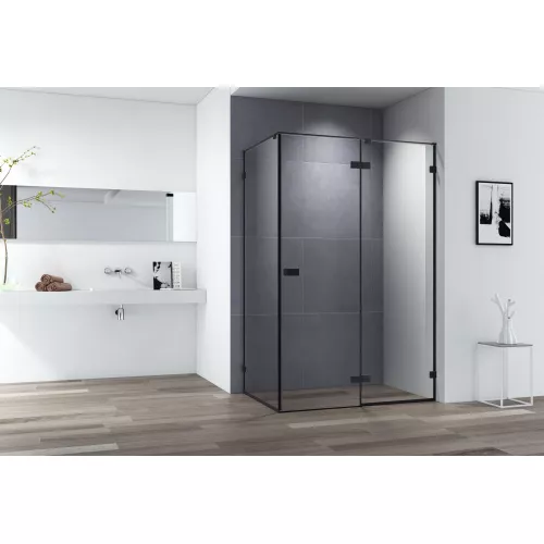 Душевой уголок CEZARES BELLAGIO-AH-1-C-NERO, Цвет профиля: Черный, Выбрать размер: 100х80