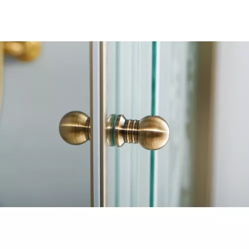 Душевой уголок CEZARES GIUBILEO-AH-1-120/90-SCORREVOLE-CP-Br, Цвет стекла: с рисунком, Цвет профиля: Бронза, Выбрать размер: 120х90, изображение 3