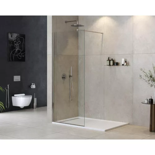 Душевая перегородка CEZARES LIBERTA-L-1-C-Cr, Цвет стекла: прозрачное, Цвет профиля: Хром, Выбрать размер: 100