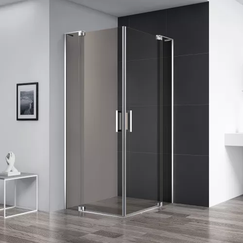 Душевой уголок CEZARES SLIDER-AH-2-BR-Cr, Цвет стекла: бронза, Цвет профиля: Хром, Выбрать размер: 70х100