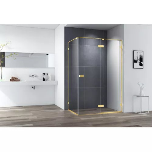 Душевой уголок CEZARES BELLAGIO-AH-1-C-BORO, Цвет профиля: Золото, Выбрать размер: 100х80, изображение 2