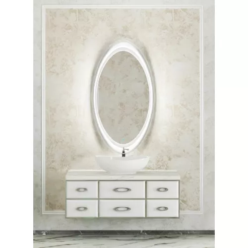 Тумба VELVEX OLIVIA 110 белая со столешницей, изображение 3