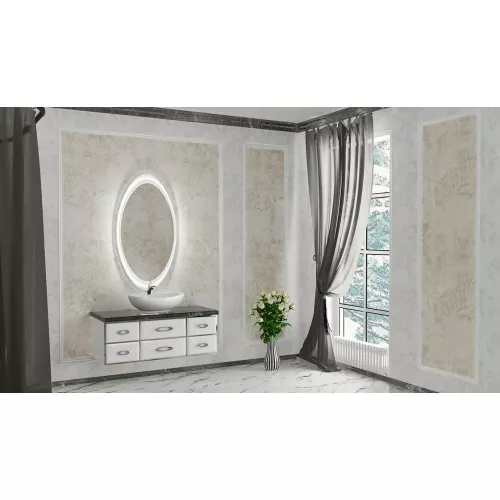 Тумба VELVEX OLIVIA 110 белая со столешницей, изображение 5