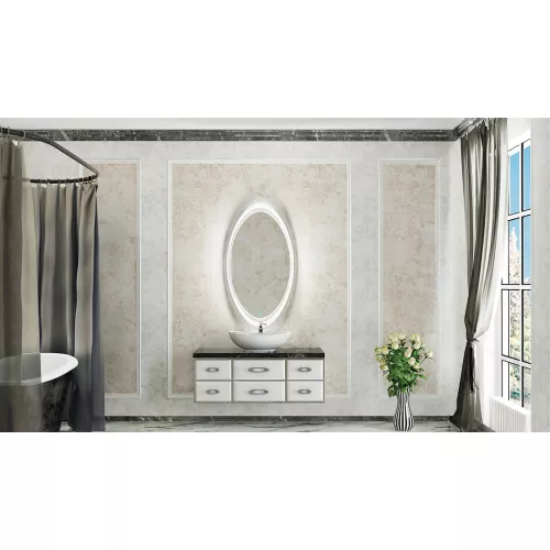 Тумба VELVEX OLIVIA 110 белая со столешницей, изображение 6