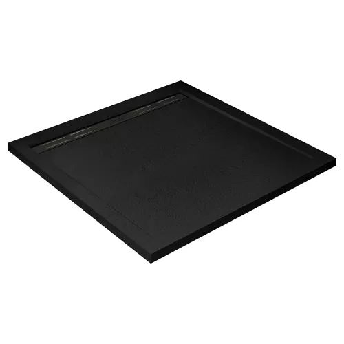 Поддон из искусственного мрамора CEZARES TRAY-AS-A-30-NERO, Высота поддона: Низкий, Выбрать цвет: Черный матовый, Выбрать размер: 90х90, изображение 2