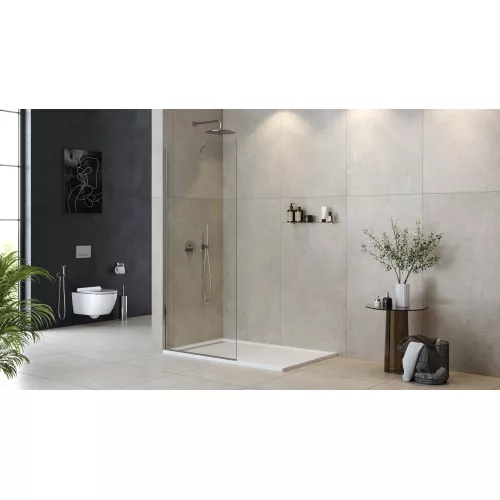 Душевая перегородка универсальная LIBERTA-L-1-TB-C-Cr, Цвет стекла: прозрачное, Цвет профиля: Хром, Выбрать размер: 100, изображение 3