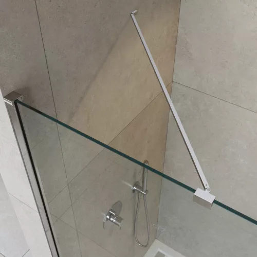 Душевая перегородка универсальная LIBERTA-L-1-TB-C-Cr, Цвет стекла: прозрачное, Цвет профиля: Хром, Выбрать размер: 100, изображение 2