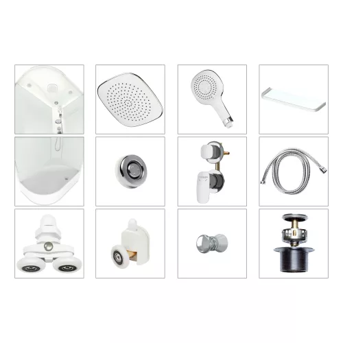 Душевая кабина DOMANI-Spa Delight 128 высокий поддон 120х80 см правый угол, изображение 5