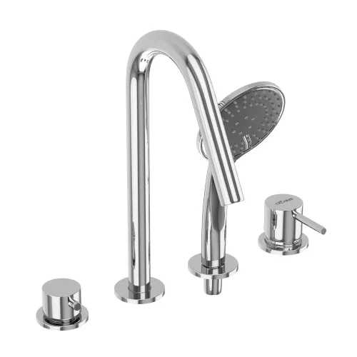 Смеситель на борт ванны CEZARES LEAF-BVDM4-L-01, Выбрать цвет: Хром, изображение 2