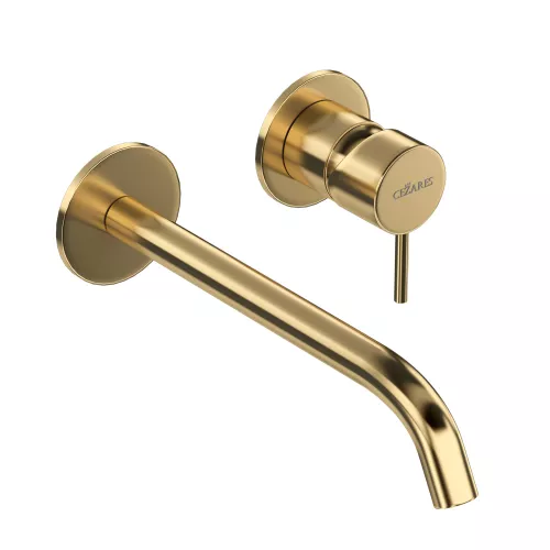 Смеситель для раковины встраиваемый CEZARES LEAF-BLI2-L-SR, Выбрать цвет: Золото, изображение 2