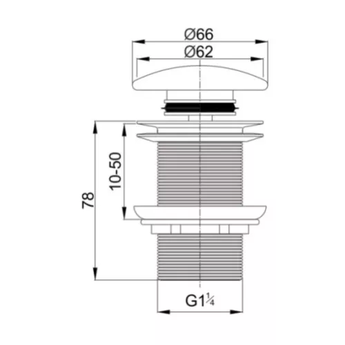 Донный клапан CEZARES CZR-SC-Bi, изображение 2