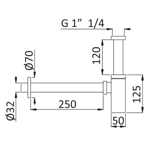 Сифон для раковины CEZARES CZR-B-SMQ-SR, изображение 2