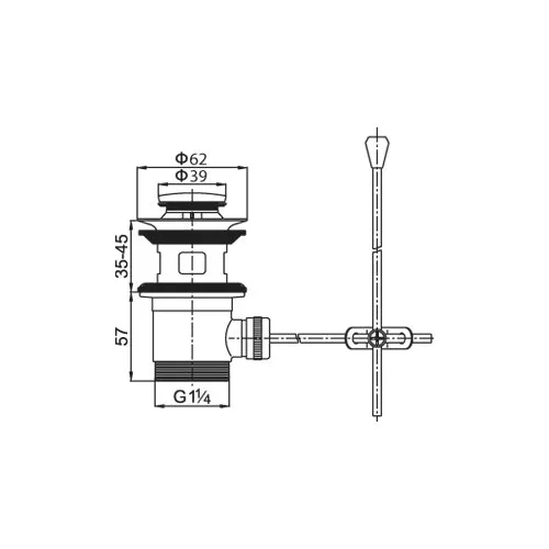 Донный клапан с переливом CEZARES CZR-SA2-01, изображение 2