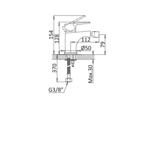 Смеситель для биде CEZARES NAUTIC-BS1-01-W0, изображение 2