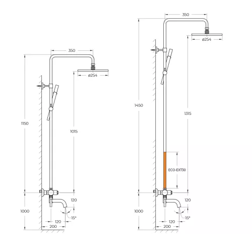Душевая стойка CEZARES ECO-CVD-NOP, изображение 5
